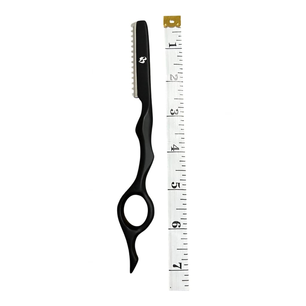 MIRACLE Hair Thinning Razor 7 Inch, Professional Texturizing Tool for Feathering, Soft Layers & Seamless Blending, Stainless Steel Blade, Non-Slip Handle, 2 Refills