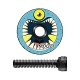 Fancyes Bicycle Headset Stem Top Cap and Bolt Front Fork Stem Top Cap Sturdy Components Part Cover Metal Stylish Bike Headset Top Cap for Bicycling, Blue