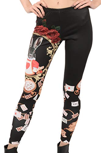 CowCow Womens Elastic Tights Animal Digital Print Dog Cats Horses Pigs Hippo Sheep Rabbit Panda Leggings, XS-5XL
