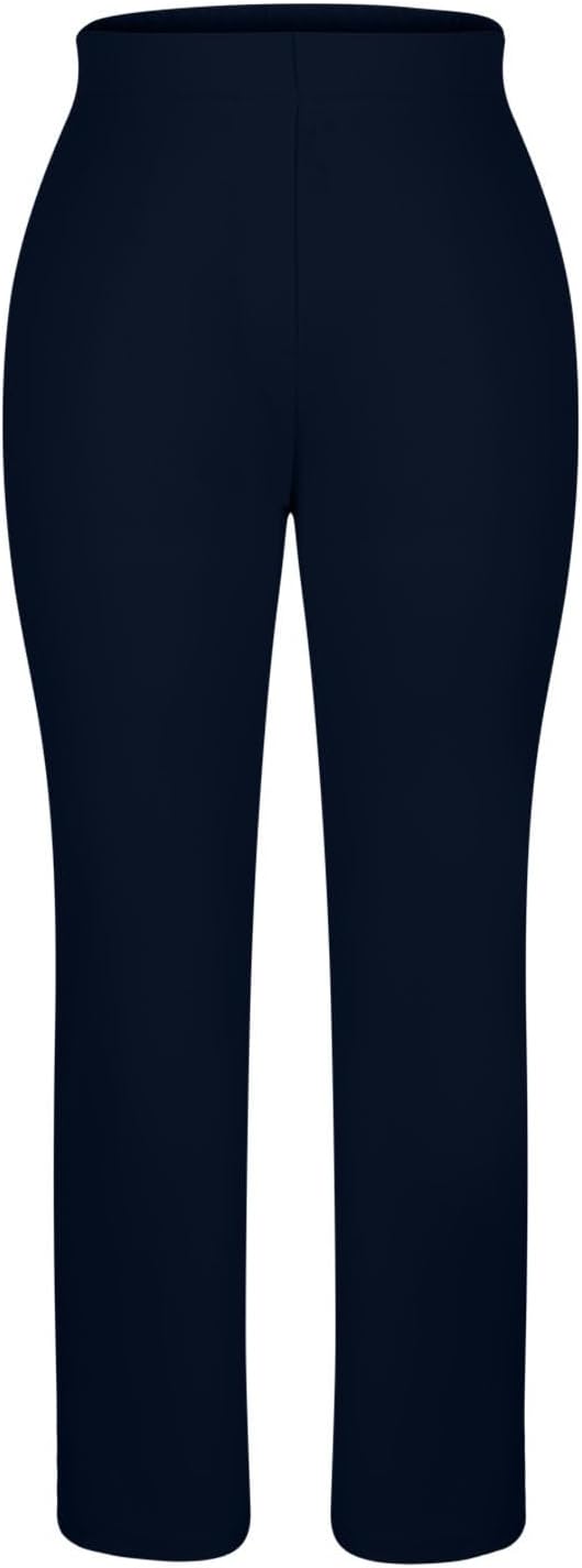 Womens Dress Work Pants Tummy Control Yoga Leggings Wide Leg Business Casual Slacks Stretchy High Waist Trousers with Pocket
