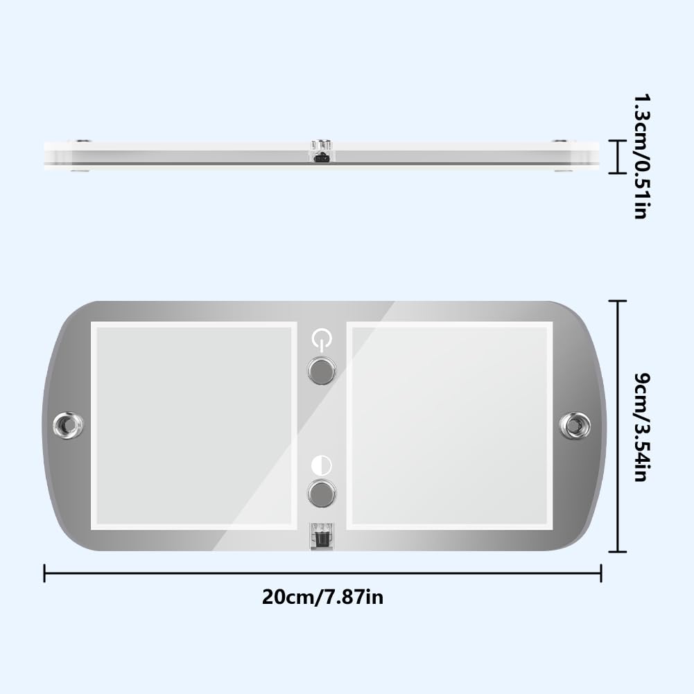 URAQT Lampa sufitowa LED 12 V, samochód kempingowy, 800 lm, 36 diod LED, wewnętrzna lampa RV z włącznikiem, 4 tryby światła zdalnego sterowania, możliwość ściemniania, do wnętrza ciężarówki, samochodu