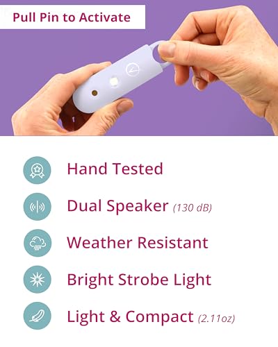 image for Vantamo Personal Alarm for Self Defense with Low Battery Notice, Strob