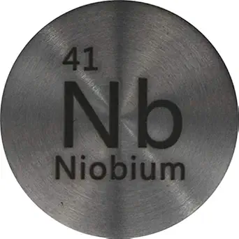 Niobium (Nb) 24.26mm Metal Disc 99.95% Pure for Collection or Experiments