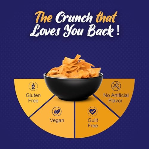 Image of Evolve Oats Chips Healthy Snacks for Kids, Adults | Gluten Free, Vacuum Fried, High in Protein, Low Calorie, Weight Loss Friendly, Peri Peri Flavor - 100g Pack of 2