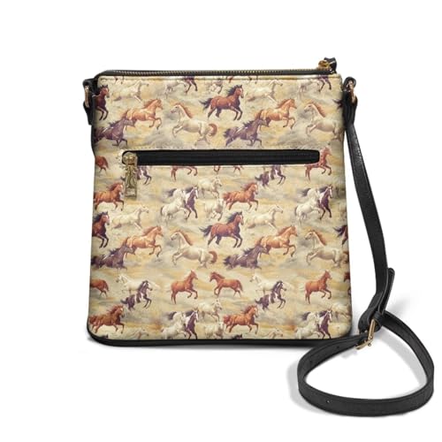Image of Leather Purses for Women, Leather Hobo Bags for Women Travel Sling Purse Triple Zippered Pockets Shoulder Bag