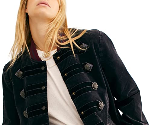 Free People Days Atlas Cord Bomber Jacket (S) Navy2