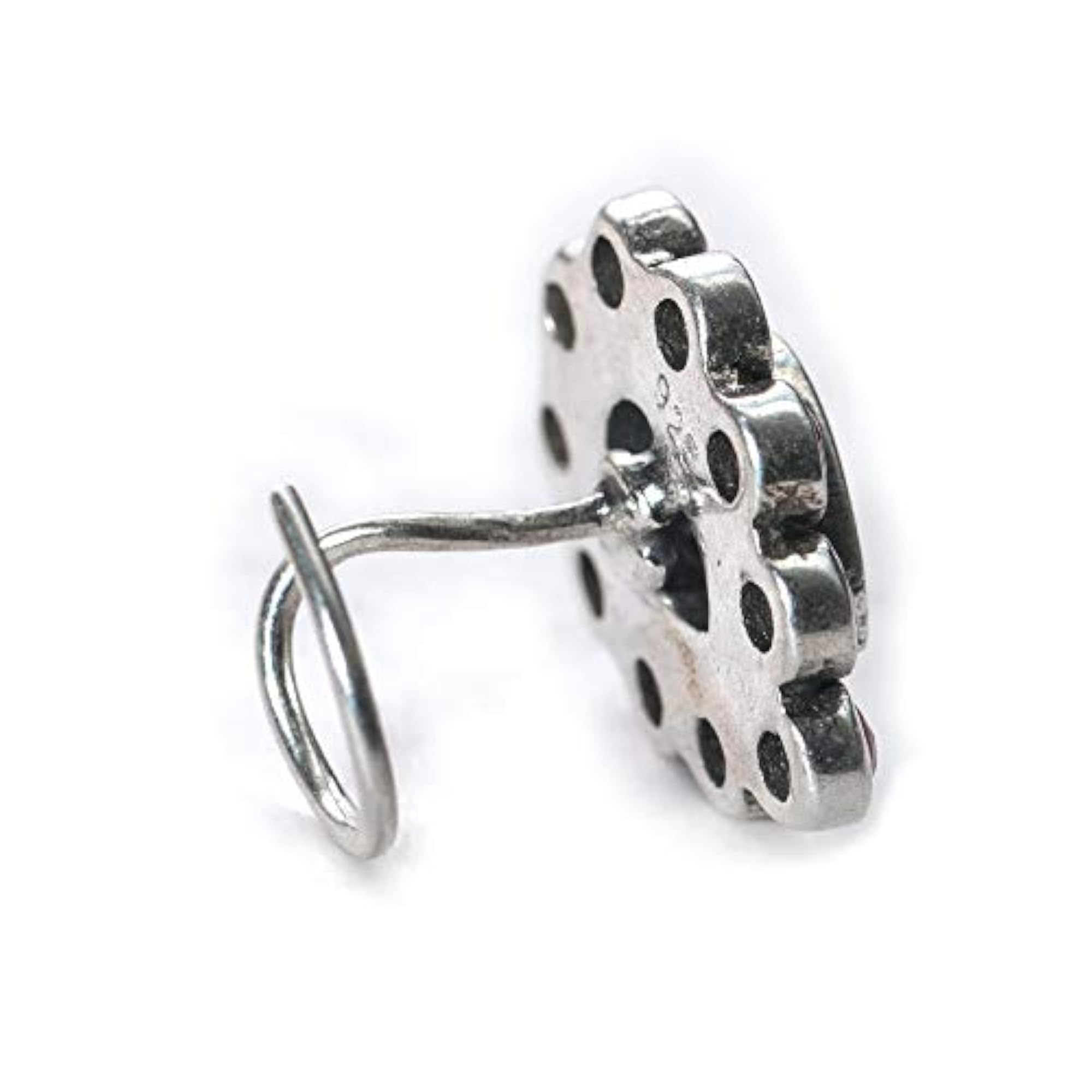 Women's Stone Nose Pin Wire in Pure 92.5 Sterling Silver