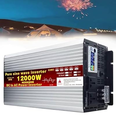 8000W Pure Sine Wave Car Inverter, DC 12V/24V/48V/60V/72V to 110V/220V/230V Power Converter for RV, Camping, and Outdoor Use - Efficient Transformer, Reliable Voltage Conversion