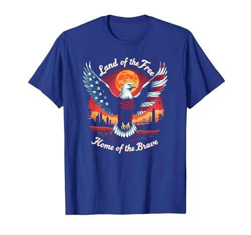 Land Of The Free, Home Of The Brave T-Shirt, Men, Royal Blue
