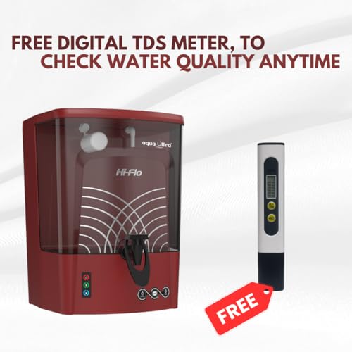 Image of aquaultra Water purifier | RO+UV Filtration | Copper Alkaline Purification | 9L storage (Hi-Flow (Cherry))