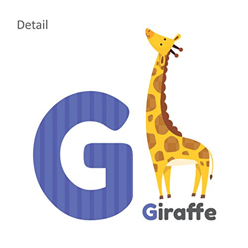 DECOWALL DS-8014 Colourful Animal Alphabet ABC Kids Wall Stickers Wall Decals Peel and Stick Removable Wall Stickers for Kids Nursery Bedroom Living Room (Small) décor - Thumbnail 4