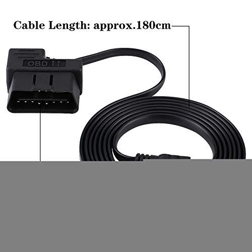 Suuonee Obd2 Diagnostic Cable, 180Cm Car Obd-Ii Obd2 Eobd 16Pin Diagnostic Extension Adapter To Mini Usb Cable #TOP5