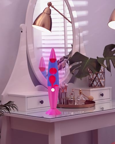 Image of Vanful 16-Inch Liquid Motion Lamp- Pink Base, Purple Liquid, Pink Wax, Beautiful Magma Lamp with 2 packs bulbs for Adults Kids, Night Light for Boys Girls Present Home Bedroom Office Living Room Decor