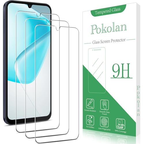 Pokolan 3 Pack Screen Protector for Samsung Galaxy A26 5G Tempered Glass 9H Hardness Case Friendly No Bubbles Anti-Scratch Ultra Resistant