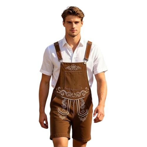 Lederhosen pantalon traditionnel bavarois en cuir grande taille pour hommes