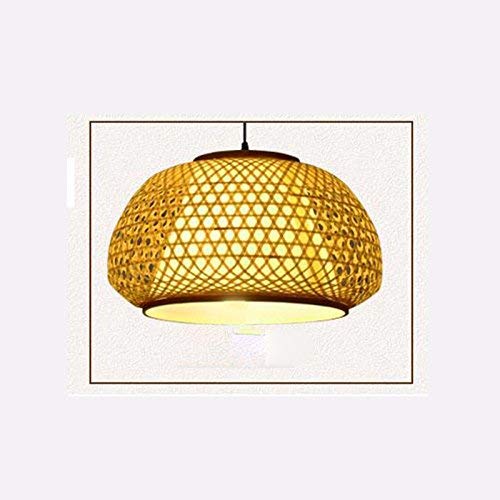 Plafonnier industriel suspendu lustre tressé cage jaune 48cm salon