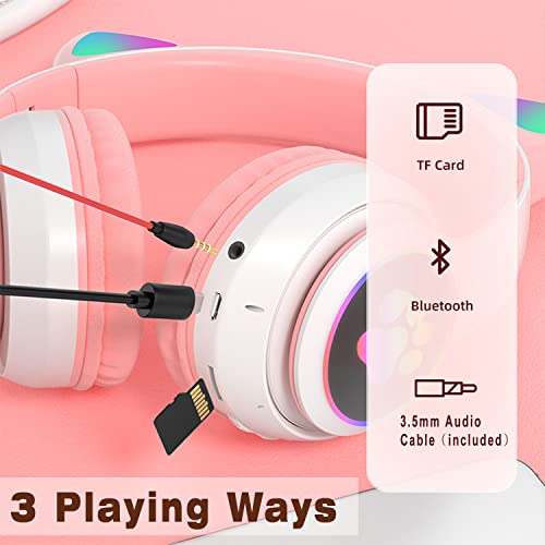 Woukksy Casque Audio pour Enfant avec Micro, Casque Bluetooth sans Fil avec Oreilles de Chat LED, Pliable Casque Enfants… - Les Beatles, Paul McCartney, John Lennon, RIngo Starr, George Harrison Woukksy Casque Audio pour Enfant avec Micro, Casque Bluetooth sans Fil avec Oreilles de Chat LED, Pliable Casque Enfants… – Image 6