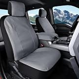 Coverado Front Seat Covers, Waterproof Canvas Seat Protector for Car Seat Cushions for Kids & Dogs, Seat Covers Compatible with 2015-2026 Ford F150 & 2017-2026 Ford F250 F350 F450(Gray, 2PCS)