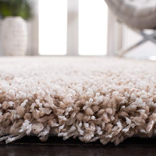 Safavieh California Premium Shag Collection 5'3" X 7'6" Beige Sg151 Non-Shedding Living Room Bedroom Dining Room Entryway Plush 2-Inch Thick Area Rug #TOP6