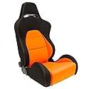AUTO-STYLE Sportsitze 'Eco' - Schwarz/Orange - Doppelseitig Verstellbare Rückenlehne - inkl. Laufschienen AUTO-STYLE Sportsitze 'Eco' - Schwarz/Orange - Doppelseitig Verstellbare Rückenlehne - inkl. Laufschienen