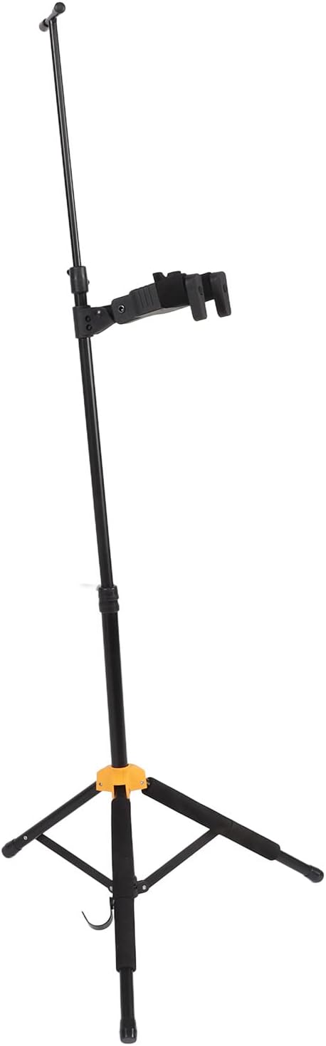 Adjustable Tripod Violin Stand, Self Locking Violin Holder, Folding Telescopic Violin Stand with Soft Hook and Sturdy Iron Tube, Portable Musical Instrument Accessories for Violin