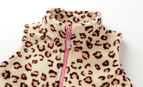 LittleSpring Kids Fleece Vest with Fur Lined Zip Up Warm Thickening Winter Sleeveless Jacket3