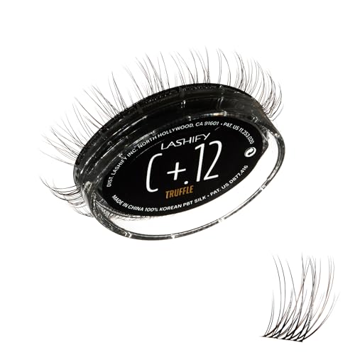 Lashify Curl Plus+ 12mm Gossamer Eyelash Extensions Refill in Truffle, Easy DIY False Lashes for the Most Delicate, Natural and Long Lasting Look