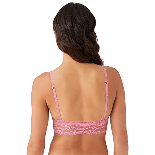 Image of b.tempt'd by Wacoal Women's Lace Kiss Sheer Unlined Wire Free Bralette, 910182, Sea Pink, X-Large
