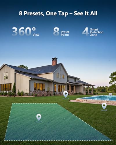 Ctronics 4G &Uuml;berwachungskamera Aussen Solar, AOV 24/7, Auto Tracking, 30 m PIR-Erkennung, 14400mAh Akku, 8W Solarpanel, PC/App, Metal, 2K 3MP 30m Farbige Nachtsicht, Cloud/128GB SD, IP66