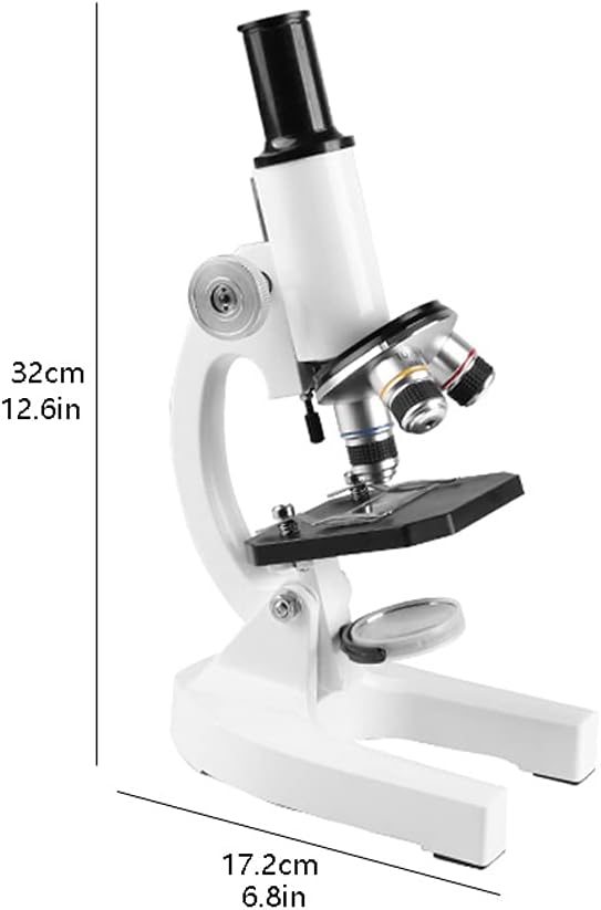 Microscope Magnifier Monocular Compound Microscope 6000x Magnification LED Illumination for Kids Adults Students Science Kit