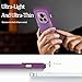 Wousunly Compatible with Honor Magic 6 Pro Case Glitter Shockproof, for Honor Magic 6 Pro Phone Case Clear Silicone Pink Double Layer Detachable TPU and PC Thin Protective Case (Dark Purple)