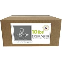 Direct Candle Supply - Refined Paraffin Wax Powder/Flakes - for Candle Making, Canning, Waterproofing, Furniture/Metal Preservation DIY Projects 10 lb
