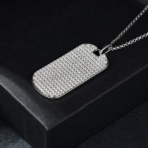 Collar de Plata 925 para Hombre con Moissanita 4.2ct