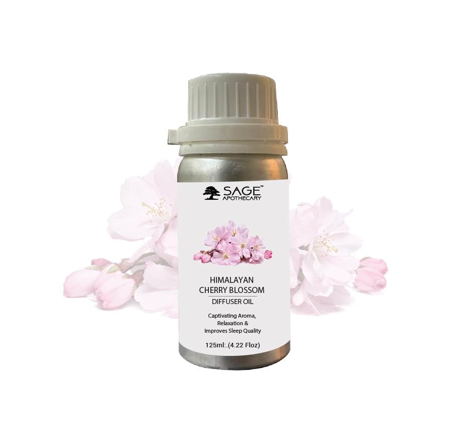Image of Sage Apothecary Himalayan Cherry Blossom Diffuser Oil Natural Aromatherapy Oil for Sleep and Relaxation - 125 ml