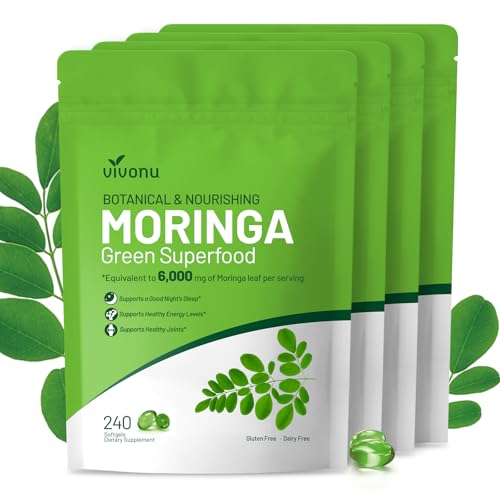 VivoNu Pure Moringa Capsules, Moringa Leaf Extracts, 120 Day Supply, 30:1 Ultra-Concentrated...