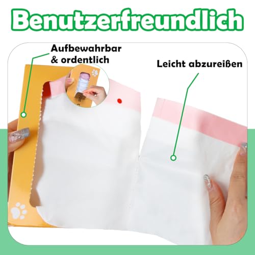 SZEE 120 Stück Selbstreinigend Katzenklo Beutel, Automatisches Katzenklo Müllbeutel mit Zugbändern, Elektrisches Katzentoilette für Litter Box Robot 3/4, Kratzfest für Haustier, 61 x 36cm