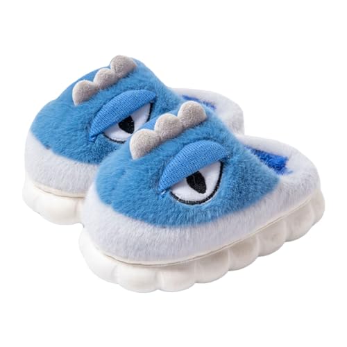 Kids Baby Boys Girls Winter Slippers Cartoon Dinosaur Non Slip Home Shoes Fuzzy Cute Animal House Fuzzy Slippers