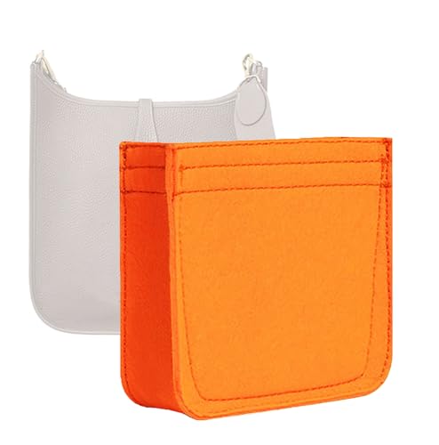 Organizador de feltro - para bolsa Hermes Evelyne com 16 sacos - bolsa de mão inserida-1003 laranja-M