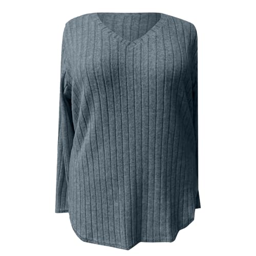 Mens Thermal Long Sleeve Plus Size Women’s Casual Fall Sweaters with V Neck and Long Sleeves Great for Going Out4