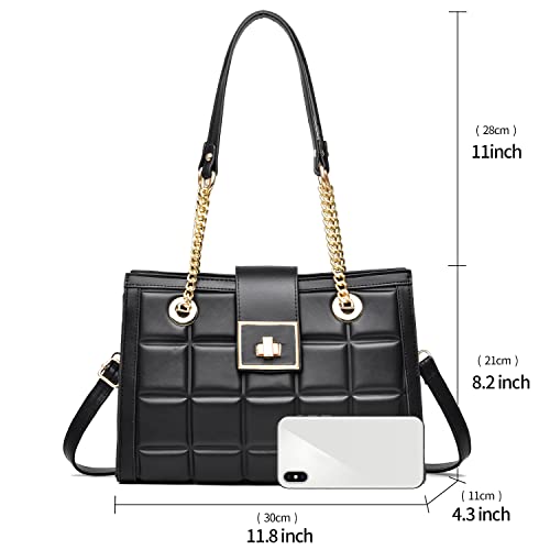 Xiaoyu Shoulder Handbags For Women Fashion Purses With Chain Strap Ladies Satchel Crossbody Bags (2-Black) #TOP2