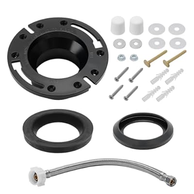 Solimeta 3" RV Toilet Flange & Seal Kit w/12" Hose - Fits Dometic 300 310 320 Models, Replacement RV Toilet Part (385345892, 385311658, 385311652)