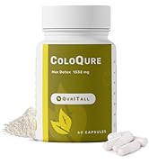 QurItAll ColoQure Colon Cleanse for Men &amp; Women - Max Detox Cleanse Improves Gut Health &amp; Constip...