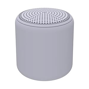 KASSTPO Bluetooth-luidspreker, mini in zwart, hifi-luidspreker, draagbare bluetooth-luidspreker met dubbele pairing, luidspreker, ingebouwde microfoon, handsfree, ondersteunt FM, grijs