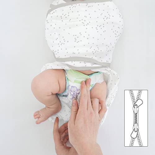 Image of Omni Swaddle Sack by Amazing Baby - Transitional Swaddle with Arms Up Sleeves & Mitten Cuffs, Pink Stripes, Size Small, 0-3 Months