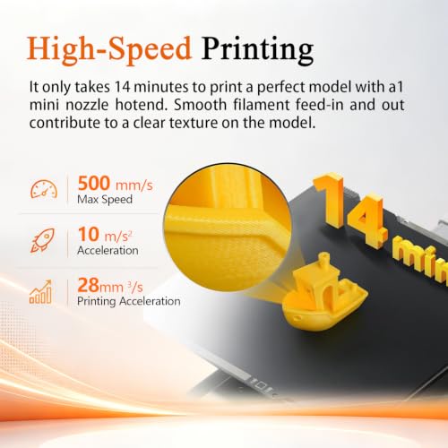 Image of HzdaDeve 2 Pack A1 Mini /A1 Hotend Print Head Hot End Kit Extruder Upgrade High-Temperature 0.4MM Hardened Steel Nozzle Replacement with 4PCS Silicone Cover Sock for Bambu Lab 3D Printer Accessories | Removable Wear-Resistant Nozzle, Quick-Swap, High-Precision Leak-Proof, Heat-Resistant up to 350℃, with 2PCS Silicone Socks