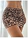 Verdusa Women's Mesh Ruched Pencil Skirt High Waisted Bodycon Mini Skirts Brown Leopard Small