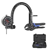 AccuGrapha Scheibenbremsrotor-Messgerät mit 0-10 mm Messuhr(0.01mm Auflösung), Auto-Bremsscheiben-Schlagfestigkeitsprüfer, Klemmschraubstock mit 360 ° Flexiblem Arm und rutschfester TPR-Gummigriff