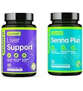 LuckTell Liver Support &amp; Senna Plus Bundle - Natural Detox Support Health, Made in USA