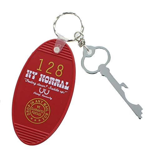 Crowded Coop, Llc Retro Motel Key Fob - Ky Korral Red