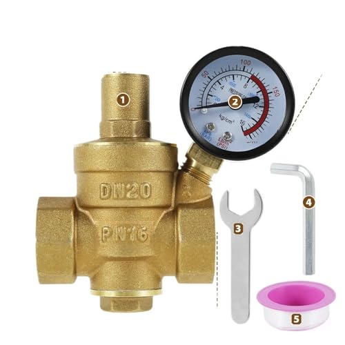 Réducteur de pression eau 3/4 DN20 en laiton réglable pour maison - 5